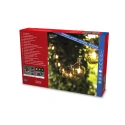 Konstsmide light chain GLOBE 10 flames, starter set IP44 24 V 15W 1850K 2000cm, black dimmable