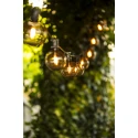 Konstsmide light chain GLOBE 10 flames IP44 24 V 15W 1850K 1000cm, black dimmable