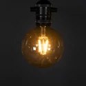 Konstsmide light chain GLOBE 10 flames IP44 24 V 15W 1850K 1000cm, black dimmable