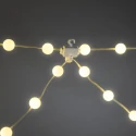 Konstsmide Cadena de luces GLOBE IP44 18 V 6W 2500K CRI 80 980cm, blanco 