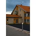 Konstsmide Luminaria de pared para exteriores HEIMDAL E27 IP44, ópalo, plata