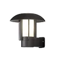 Luminaria de pared para exteriores HEIMDAL E27 IP44, ópalo, negro
