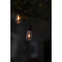 Konstsmide light chain GLOBE 10 flames IP44 5 V 3,6W 2100K 1450cm, clear, black 