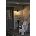 Konstsmide Luminaria de pared VEGA MINI E27 IP44, negro regulable