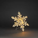 Konstsmide Luminaria de exterior SCHNEEFLOCKE IP44, blanco regulable