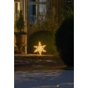 Konstsmide Luminaria de exterior SCHNEEFLOCKE IP44, blanco regulable