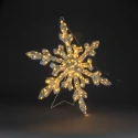 Konstsmide Luminaria de exterior SCHNEEFLOCKE IP44, blanco regulable