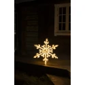Konstsmide Luminaria de exterior SCHNEEFLOCKE IP44, blanco regulable