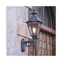 Luminaria de pared para exteriores PALLAS arriba, grande E27 IP23, color humo, negro