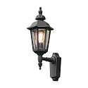 Luminaria de pared para exteriores PALLAS arriba, pequeño E27 IP23, color humo, negro