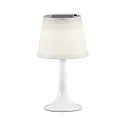 Lámpara solar de mesa ASSISI con interruptor, con pantalla IP44, brillante, blanco 