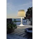 Lámpara solar de mesa ASSISI con interruptor, con pantalla IP44, brillante, blanco 