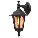Luminaria de pared para exteriores FIRENZE abajo E27 IP43, negro, transparente