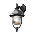 Konstsmide Luminaria de pared para exteriores PARMA abajo E27 IP43, acero inoxidable, claro, negro
