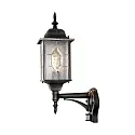Konstsmide Luminaria de pared para exteriores MILANO con detector de movimiento E27 IP43, cristalino, satinado, negro, plata