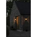 Konstsmide Luminaria de pared para exteriores CARPI E27 IP44, latón, negro regulable