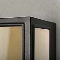 outdoor wall luminaire CARPI E27 IP44, brass, black dimmable