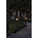 Konstsmide Luminaria de caminos CARPI E27 IP44, latón, negro regulable
