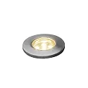 Luminaria empotrable en suelo versión incorporada, juego de 6 IP44, acero inoxidable, transparente