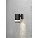 Luminaria de pared para exteriores MODENA abajo GU10 IP44, negro, transparente