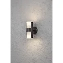 Luminaria de pared para exteriores MODENA IP54, ópalo, negro