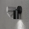 Luminaria de pared para exteriores MODENA giratorio GU10 IP44, negro, transparente