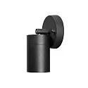 Konstsmide Outdoor wall spot MODENA, swiveling, GU10 max. 7W, cone of light 105°, black aluminium / clear glass