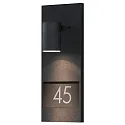 Luminaria de pared para exteriores MODENA GU10 IP44, negro, transparente