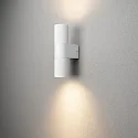 Konstsmide Luminaria de pared para exteriores TEMI Arriba-Abajo, cilíndrico GU10 IP54, blanco regulable