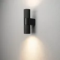 Konstsmide Luminaria de pared para exteriores TEMI Arriba-Abajo, cilíndrico GU10 IP54, negro regulable