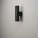Konstsmide Luminaria de pared para exteriores TEMI Arriba-Abajo, cilíndrico GU10 IP54, negro regulable