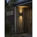 Konstsmide Luminaria de pared para exteriores TEMI Arriba-Abajo, cilíndrico GU10 IP54, negro regulable