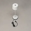 Konstsmide Lámpara de mesa a pilas POSITANO redondo, CCT Switch, regulable IP54, blanco regulable