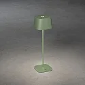 Konstsmide Lámpara de mesa a pilas CAPRI IP54, verde, gris regulable