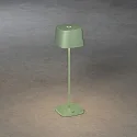 Konstsmide Lámpara de mesa a pilas CAPRI IP54, verde, gris regulable