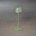 Konstsmide Lámpara de mesa a pilas CAPRI IP54, verde, gris regulable