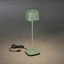 Konstsmide Lámpara de mesa a pilas CAPRI IP54, verde, gris regulable