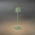 Konstsmide Lámpara de mesa a pilas CAPRI IP54, verde, gris regulable