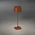 Konstsmide Lámpara de mesa a pilas CAPRI IP54, barro cocido regulable