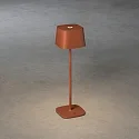 Konstsmide Lámpara de mesa a pilas CAPRI IP54, barro cocido regulable