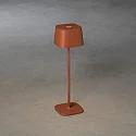 Konstsmide Lámpara de mesa a pilas CAPRI IP54, barro cocido regulable