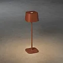 Konstsmide Lámpara de mesa a pilas CAPRI IP54, barro cocido regulable