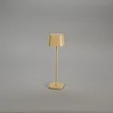 Konstsmide Lámpara de mesa a pilas CAPRI MINI USB angular IP54, color arenoso regulable