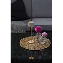 Konstsmide Lámpara de mesa a pilas CAPRI MINI USB angular IP54, color arenoso regulable