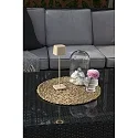 Konstsmide Lámpara de mesa a pilas CAPRI MINI USB angular IP54, color arenoso regulable