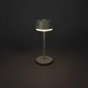 Konstsmide Lámpara de mesa a pilas LYON con conexión USB, CCT Switch, RGB, con regulador táctil IP54, verde, gris regulable