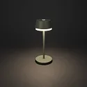 Konstsmide Lámpara de mesa a pilas LYON con conexión USB, CCT Switch, RGB, con regulador táctil IP54, verde, gris regulable