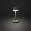 Konstsmide Lámpara de mesa a pilas LYON con conexión USB, CCT Switch, RGB, con regulador táctil IP54, verde, gris regulable