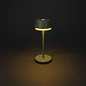 Konstsmide Lámpara de mesa a pilas LYON con conexión USB, CCT Switch, RGB, con regulador táctil IP54, verde, gris regulable