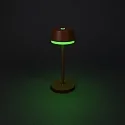 Konstsmide Lámpara de mesa a pilas LYON con conexión USB, CCT Switch, RGB, con regulador táctil IP54, barro cocido regulable